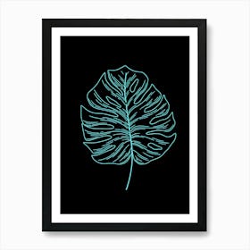 Monstera Leaf Vector Illustration Art Print