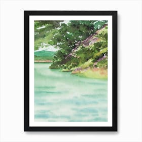 Canaima National Park Venezuela Water Colour Poster Art Print