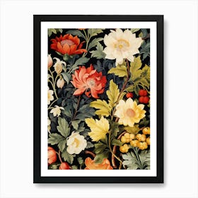 Floral Wallpaper 292 Art Print