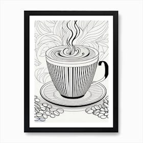 Coffee Coloring Page Art Print