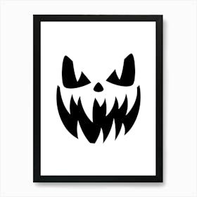 Pumpkin Face Art Print