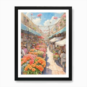 Flower Market Art Print