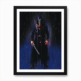 Corvo Attano Dishonored With Leather Trench Coat Art Print