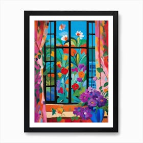 Window With Flowers Art Print