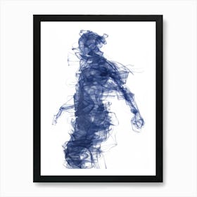 Abstract Silhouette Of A Man Running Art Print