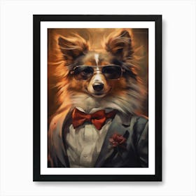 Gangster Dog Shetland Sheepdog 6 Art Print