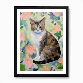 A Exotic Shorthair Cat Painting, Impressionist Painting 3 Art Print