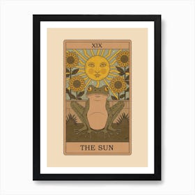 The Sun - Frogs Tarot Art Print
