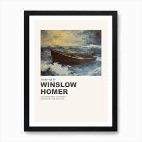 Museum Poster Inspired By Winslow Homer 2 Art Print