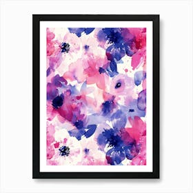 Watercolor Flowers 21 Art Print