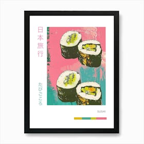 Sushi Duotone Silkscreen Poster 2 Art Print