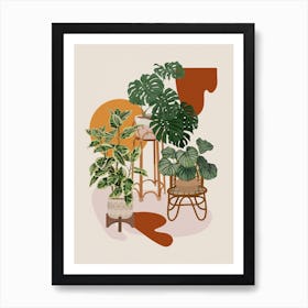 Modern Boho Plants 2 Art Print