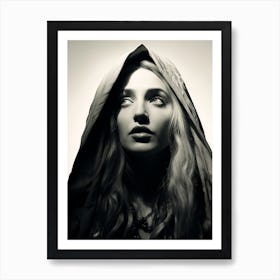 Black And White Photograph Of Madonna 1 Art Print