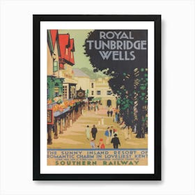 Royal Tunbridge Wells England Vintage Travel Poster 1 Art Print