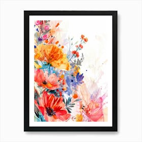 Watercolor Floral Painting 2 Art Print