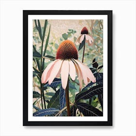 Flower Illustration Coneflower 2 Art Print