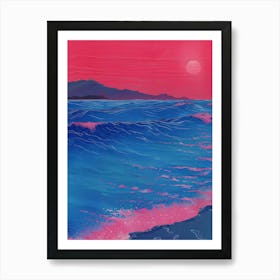 Sunset In The Ocean 3 Art Print