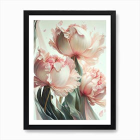 Pastel Pink Peony Art Print