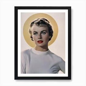 Jean Seberg Retro Collage Movies Art Print