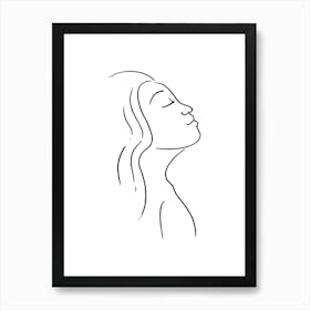 Portrait Of A Woman.Scandinavian wall art 1 Art Print