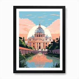 The Vatican City   Vatican City   Cute Botanical Illustration Travel 0 Art Print