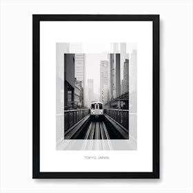 Poster Of Tokyo, Japan, Black And White Old Photo 1 Art Print