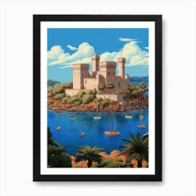 Bodrum Castle St Peters Caastle Pixel Art 6 Art Print