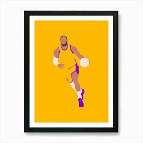 Basketball Player Dribbling 4 Art Print