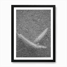 Black And White Grass In The Sand Art Print