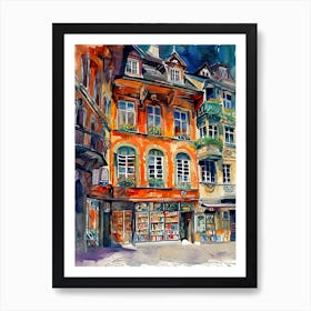 Zurich Book Nook Bookshop 3 Art Print