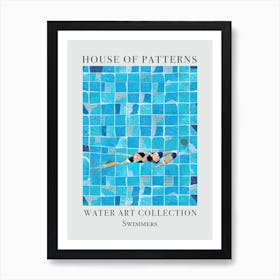 House Of Patterns Swimmers Water 1 Art Print