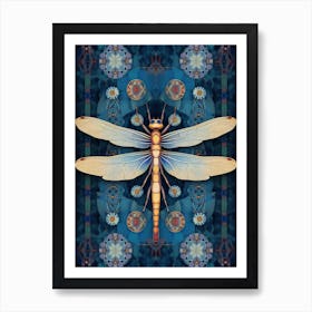 Dragonfly Geometric 8 Art Print