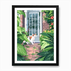 Cat In The Garden 14 Art Print