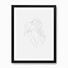 Couple In Love Line Art Print