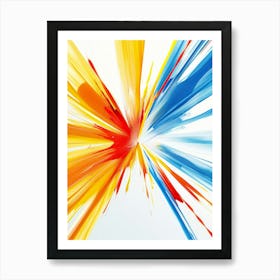 Abstract Splashing Colors Art Print