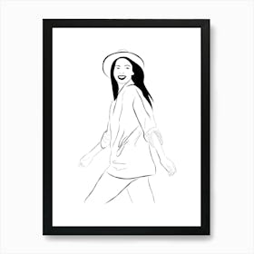 Woman In A Hat 1 Art Print