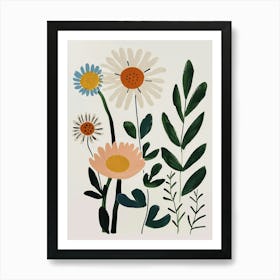 Painted Florals Daisy 3 Art Print