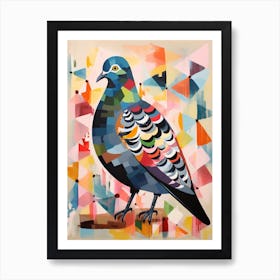 Bird Painting Collage Pigeon 4 Art Print