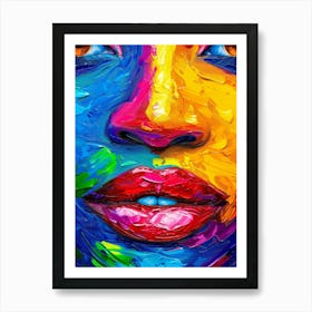 Colorful Face Painting Art Print