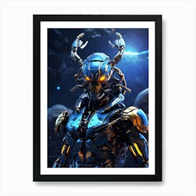 Scorpion In Cyborg Body #3 Art Print