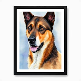 Belgian Malinois Watercolour Dog Art Print