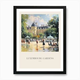 Luxembourg Gardens Paris 3 Vintage Cezanne Inspired Poster Art Print