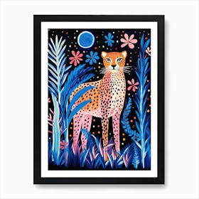 Cheetah In The Jungle, Matisse Inspired Art Print