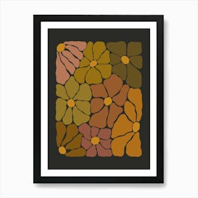 Moody Autumn Flower Field 3 Art Print