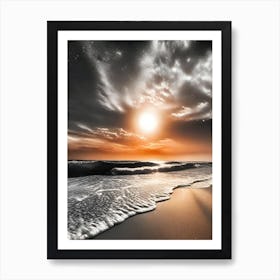 Sunset Over The Beach Art Print