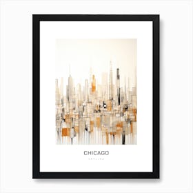 Chicago Skyline 7 B&W Poster Art Print