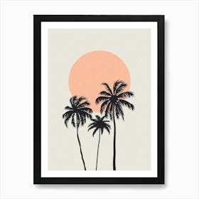 Minimalist Palm Tree Print Art Print