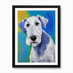 Bedlington Terrier Fauvist Style Dog Art Print