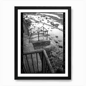 Whitley Bay Rusty Steps (1998) Art Print