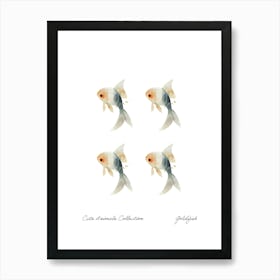 Cute Animals Collection Goldfish 3 Art Print